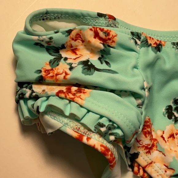 B10 Hot Topic Tea Rose Bikini Swim Bottom XS S Floral Print - Picture 2 of 6